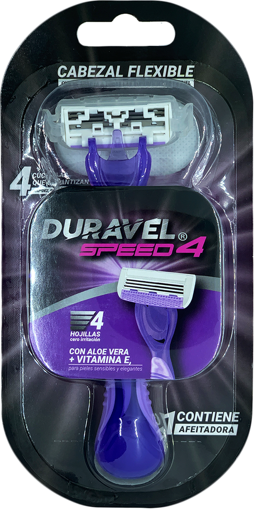 MAQ. AFEITAR DURAVEL SPEED MUJER 4 HOJILLAS