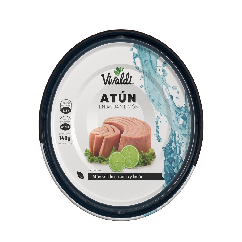 VIVALDI LOMO ATUN EN AGUA Y LIMON 140G