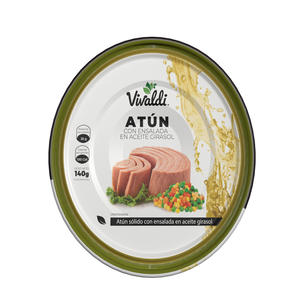 VIVALDI LOMO ATUN CON ENSALADA EN  ACEITE DE GIRASOL