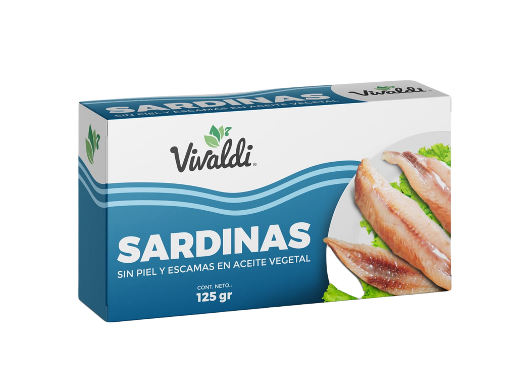 VIVALDI SARDINAS SIN PIEL, SIN ESPINAS  125 GR. (E)