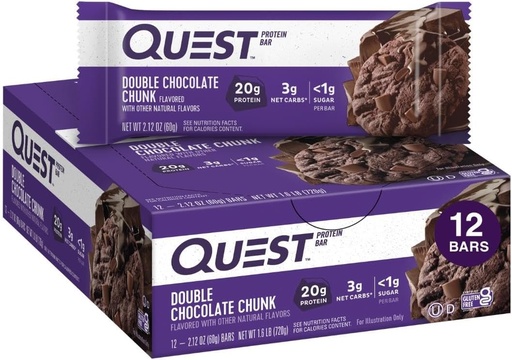 [QN-0234] BARRA PROTEINA QUEST DOUBLE CHOCOLATE CHUNK 60g